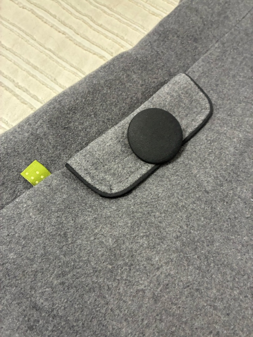 Soia & Kyo Gray High-Collar Wool blend Pea Coat Oversized Buttons | Size XS - Picture 9 of 13